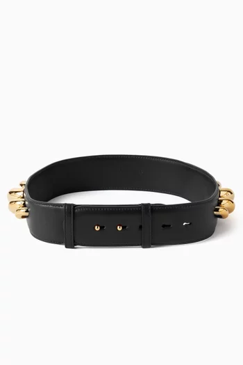 Thin Hoop Belt in Leather