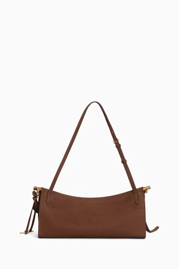 Medium Le Click East West Bag in Nubuck