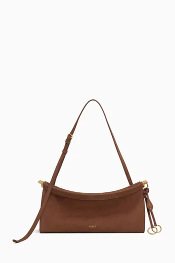 Medium Le Click East West Bag in Nubuck
