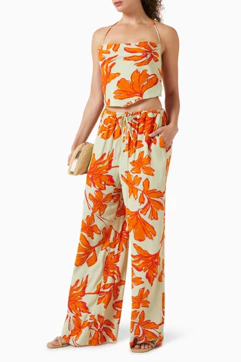 بنطال إستيل بقصة ساق واسعة