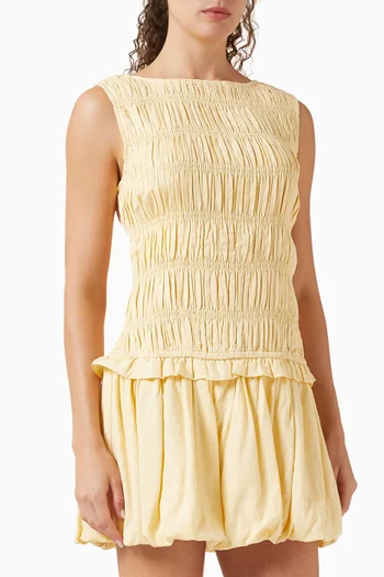 فستان سيل قصير بكشكش