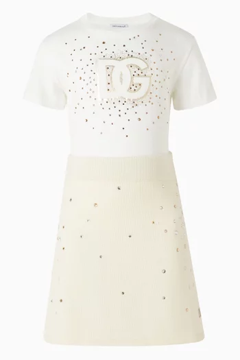 تي شيرت قطن بشعار الماركة اللامع