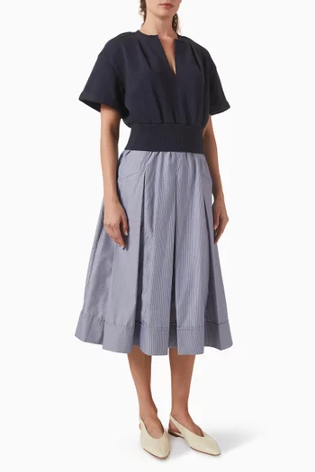 فستان فرنش تيري وقماش مغاير