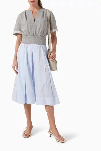 فستان فرنش تيري وقماش مغاير