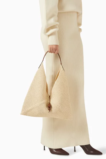 Large Origami Woven Bag in Fique