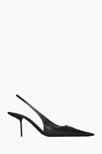 Babylone Breteuil Slingback Pumps in Smooth Leather
