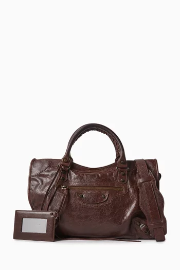 2010s City Bag in Distressed Leather