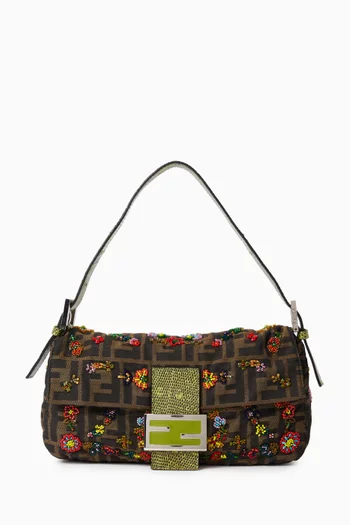 2000s Zucca Beaded Baguette Shoulder Bag
