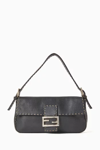 2000s Selleria Baguette Shoulder Bag in Leather