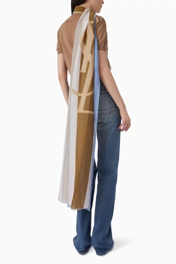 Cassandre Striped Scarf in Cotton