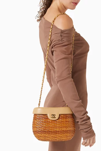 90s Basket Crossbody Bag in Leather