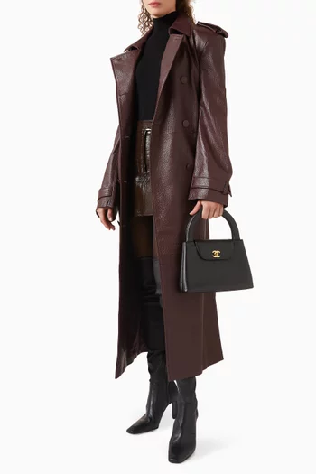 حقيبة كيلي كبيرة من التسعينيات جلد كافيار