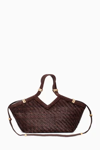 Usha Tote Bag in Woven Leather