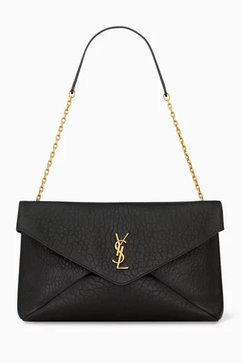 حقيبة كاساندر كبيرة بسلسلة جلد ماعز