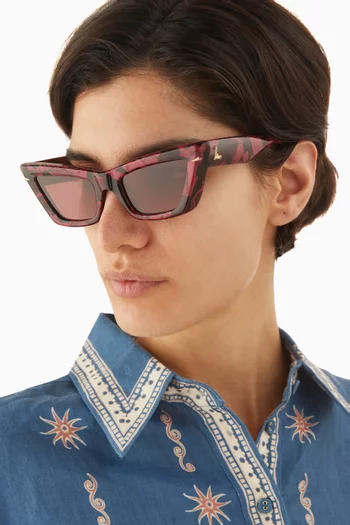 x Alemais Lucia Cat-eye Sunglasses in Acetate