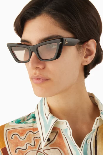 x Alemais Lucia Cat-eye Sunglasses in Acetate