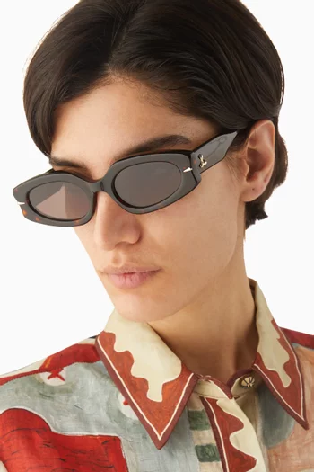x Alemais Lunar Oval Sunglasses in Acetate