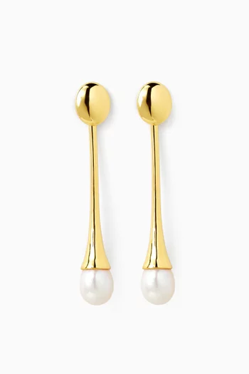 أقراط متدلية سيرين فضة إسترلينية مطلية ذهب عيار 18‏