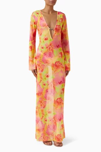 فستان فريدا للارتداء فوق ملابس السباحة قماش شبكي