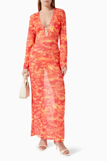 فستان فريدا للارتداء فوق ملابس السباحة قماش شبكي