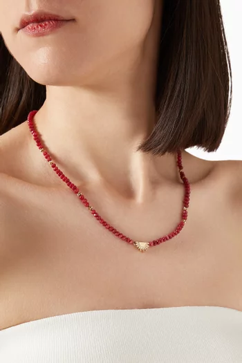 My Sky-Sun Choker Diamonds & Jade Necklace in 18kt Gold