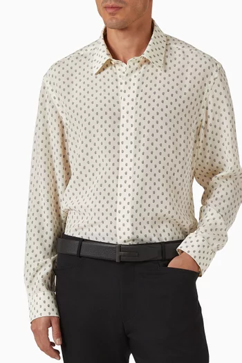 Reversible T Belt in Leather