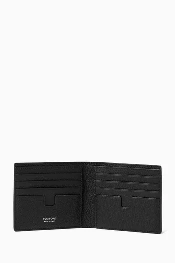 T Line Classic Bifold Wallet in Grain Leather
