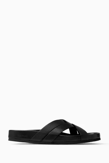 حذاء مفتوح جلد