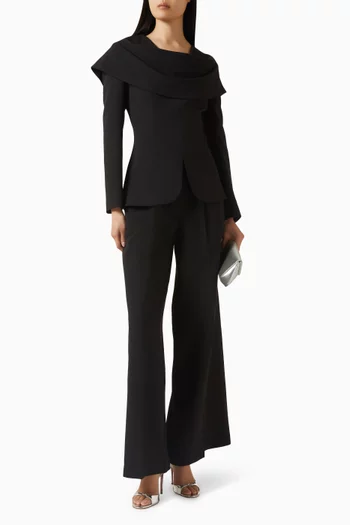 بنطال بقصة ساق واسعة