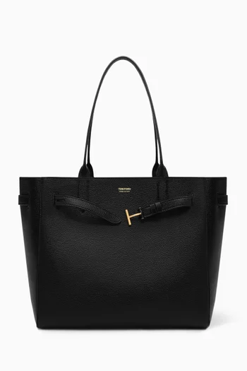 Large Audrey Tote Bag in Grainy Leather