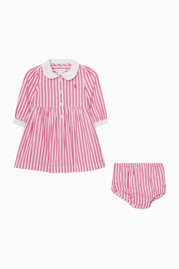 Striped Woven Flared Dress