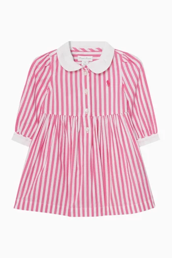 Striped Woven Flared Dress