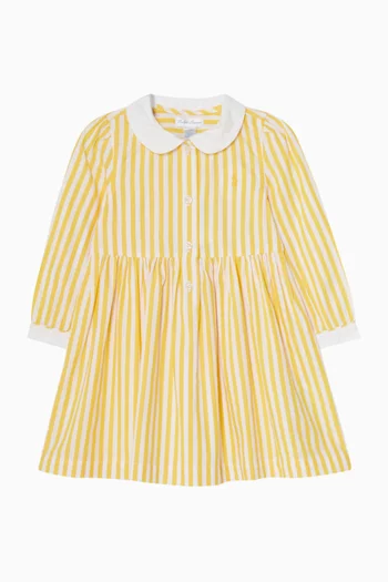 Striped Woven Flared Dress