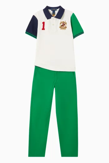 Colour-blocked Polo Shirt