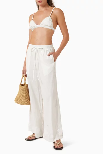 قطعة بيكيني علوية كاي بنمط حمالة صدر كتان