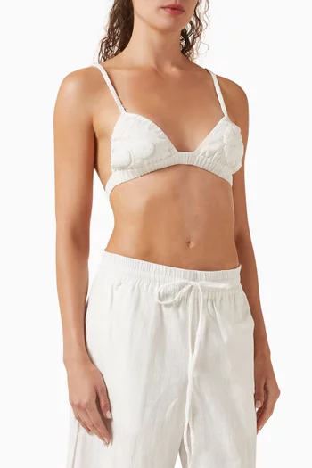 قطعة بيكيني علوية كاي بنمط حمالة صدر كتان