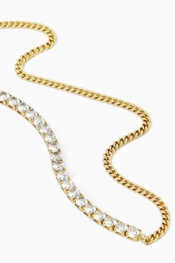 سوار لوف مرصع بالكريستال معدن مطلي ذهب عيار 18‏