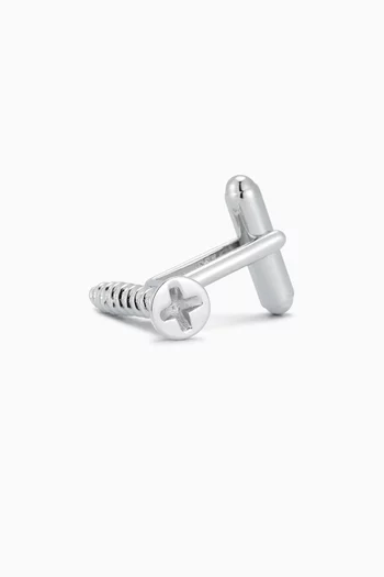 Screw Cufflinks in Sterling Silver