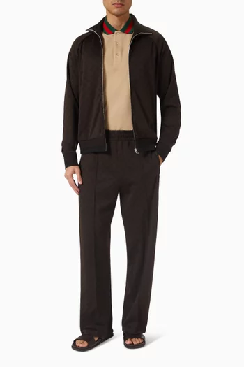 حذاء مفتوح بسيور متقاطعة وحرفي GG جلد