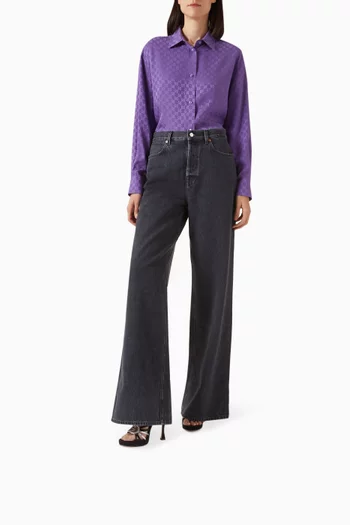 Interlocking G 120 Crystal-embellished Sandals in Suede