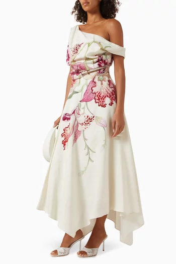 فستان ويفرلي بكتف مكشوف