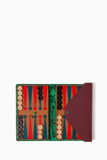 Envelope Travel Backgammon in Leather