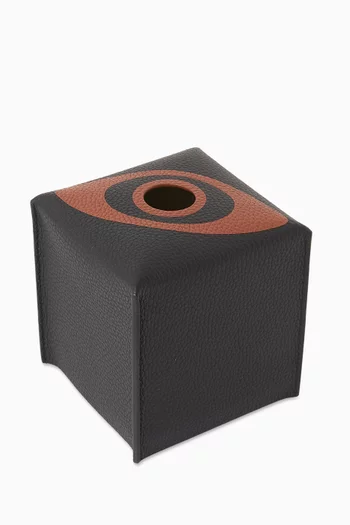 Talisman Tissue Box in Leather