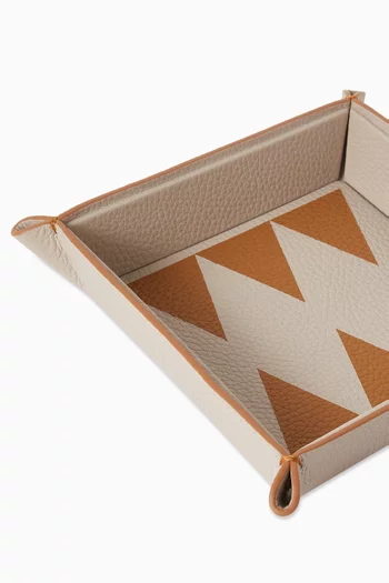 Backgammon Catchall Tray in Leather