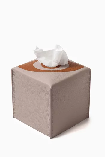 Talisman Tissue Box in Leather