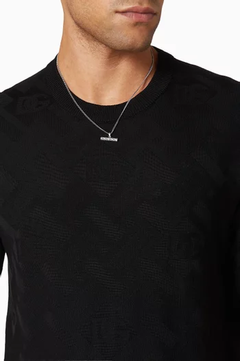 Helix T Bar Necklace in Sterling Silver