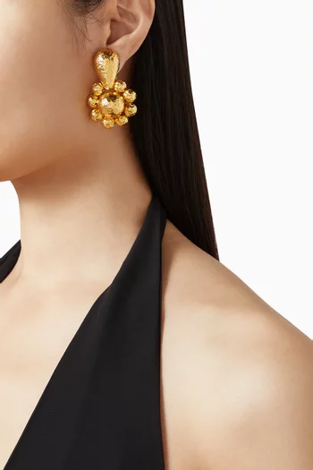 Oria Clip-on Earrings in Gold-plated Brass