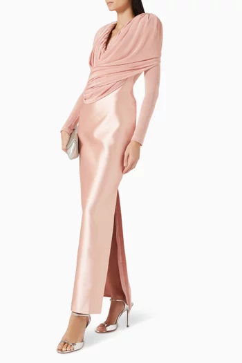 Eminence Draped Maxi Dress