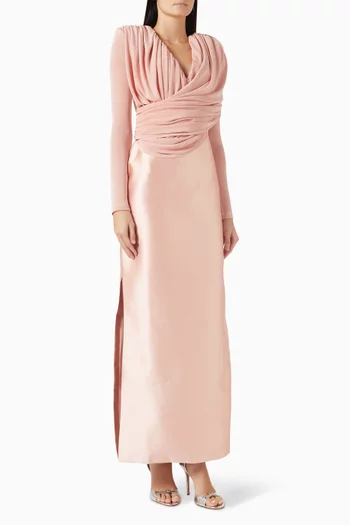 Eminence Draped Maxi Dress