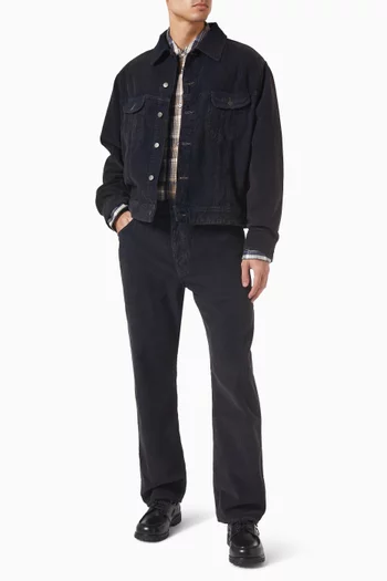 بنطال وود ستوك قماش مخملي مضلع